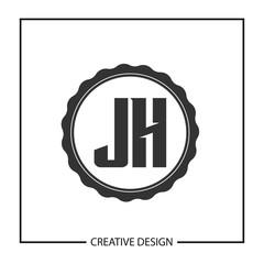 Initial JH Letter Logo Template Design