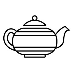 Old teapot icon. Outline old teapot vector icon for web design isolated on white background