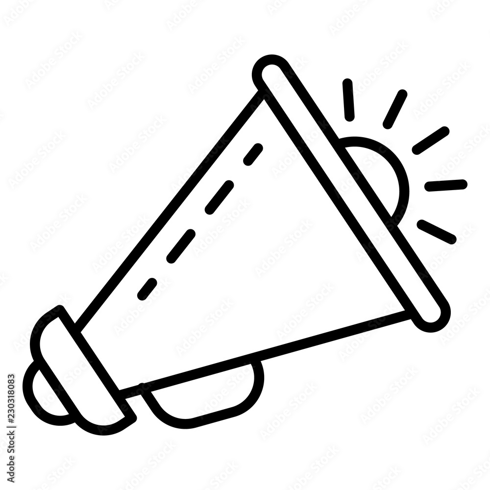Poster speaker megaphone icon. outline speaker megaphone vector icon for web design isolated on white backg