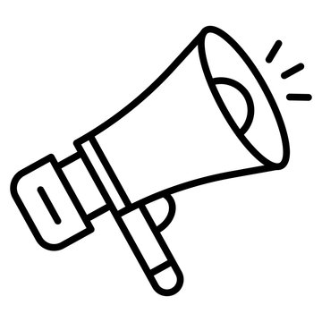 recommend clip art: Media megaphone icon. Outline media megaphone vector icon for web design isolated on white background