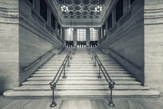 View of Union Station stairs