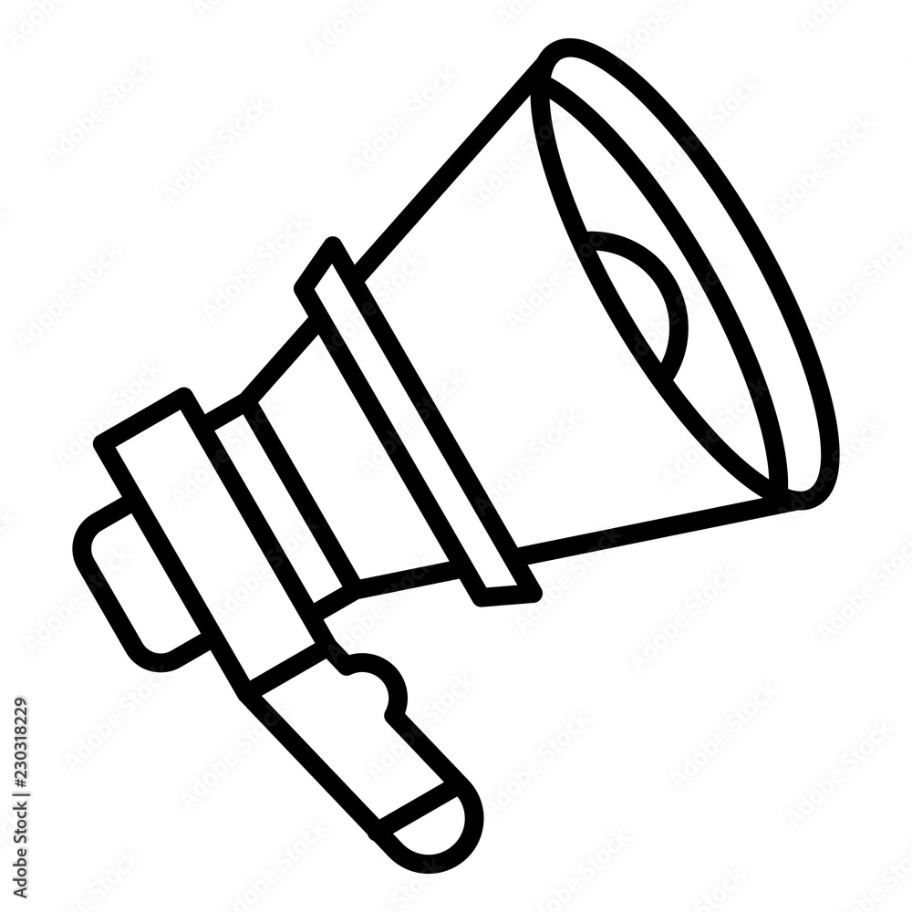 Poster voice megaphone icon. outline voice megaphone vector icon for web design isolated on white backgroun
