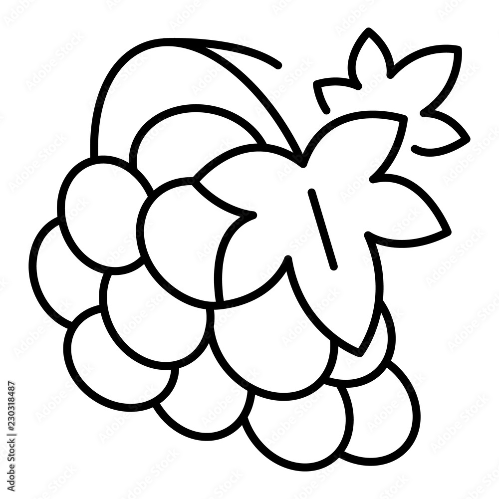 Poster vineyard grape icon. outline vineyard grape vector icon for web design isolated on white background