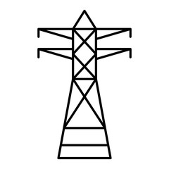 Telephone electric tower icon. Outline telephone electric tower vector icon for web design isolated on white background