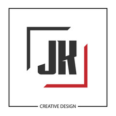 Initial JK Letter Logo Template Design