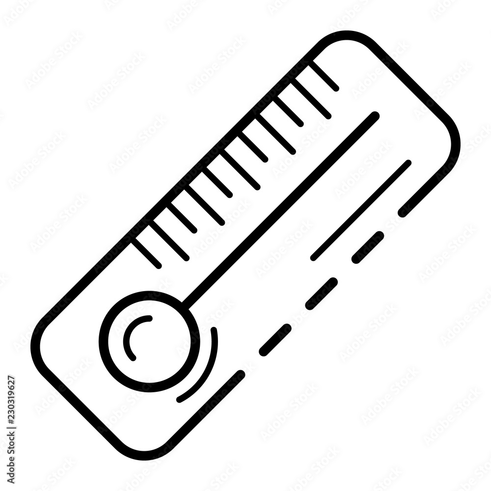 Poster thermometer icon. outline thermometer vector icon for web design isolated on white background