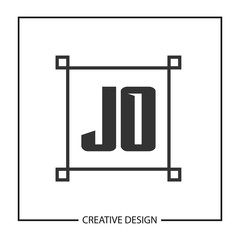 Initial JO Letter Logo Template Design