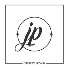 Initial JP Letter Logo Template Design