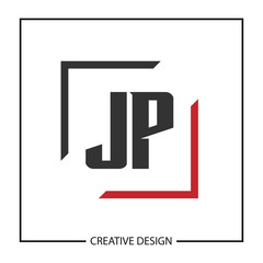 Initial JP Letter Logo Template Design