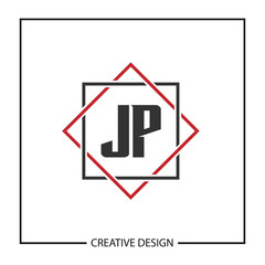 Initial JP Letter Logo Template Design