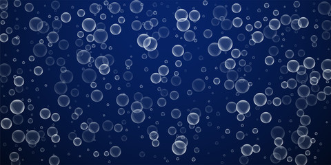 Random soap bubbles abstract background. Blowing b