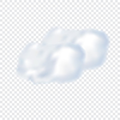 Vector realistic isolated cloud on the transparent background.