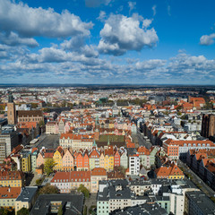 Naklejka na ściany i meble Wrocław Rynek panorama miasta