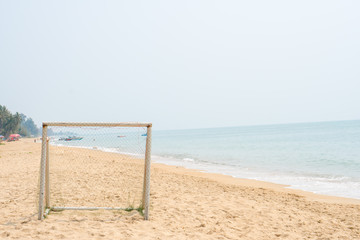 Football Goal on the Beach