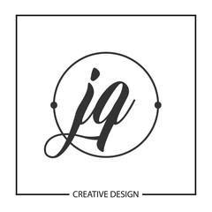 Initial JQ Letter Logo Template Design