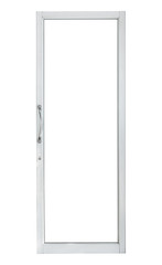 Clear glass door isolated on white background