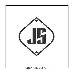 Initial JS Letter Logo Template Design