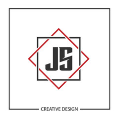 Initial JS Letter Logo Template Design