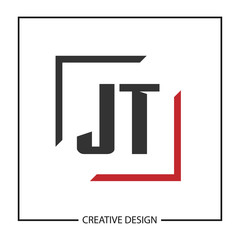 Initial JT Letter Logo Template Design