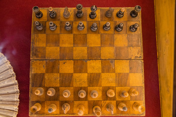 The legionnaire historic train in the Czech Republic has a very old chess used since the beginning of the 19th century.