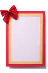 Christmas card red frame vertical