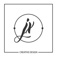 Initial JX Letter Logo Template Design