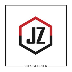 Initial JZ Letter Logo Template Design