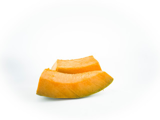 Halloween pumpkin Sliced pumpkin chunks isolated