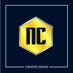 Initial NC Letter Logo Template Design