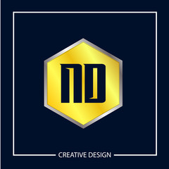 Initial ND Letter Logo Template Design