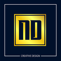Initial ND Letter Logo Template Design