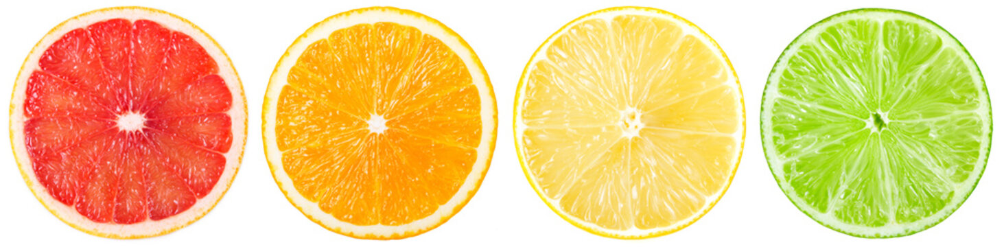 Fresh grapefruit, orange, lemon and lime