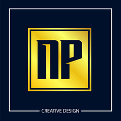Initial NP Letter Logo Template Design
