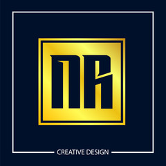 Initial NR Letter Logo Template Design