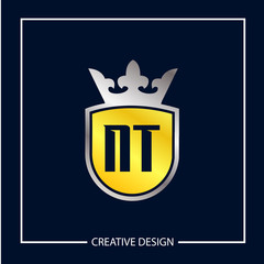 Initial NT Letter Logo Template Design