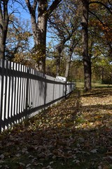 Fototapeta premium White picket fence