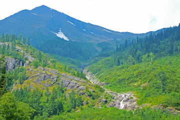 Fototapeta na wymiar Glacier National Park in summer.