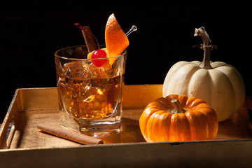 Fall Drinks - Old Fashioned Whiskey Cocktail
