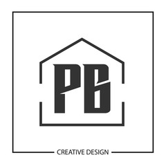 Initial PB Letter Logo Template Design