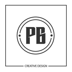 Initial PB Letter Logo Template Design