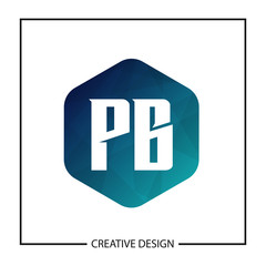 Initial PB Letter Logo Template Design