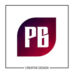 Initial PB Letter Logo Template Design