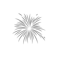 Fireworks Vector Template Design Illustration