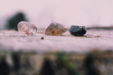 Variety of smokey quartz in nature