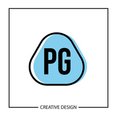 Initial PG Letter Logo Template Design