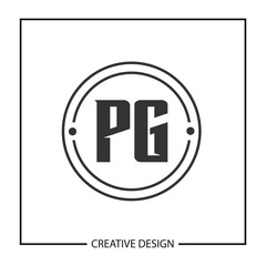 Initial PG Letter Logo Template Design