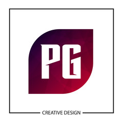 Initial PG Letter Logo Template Design
