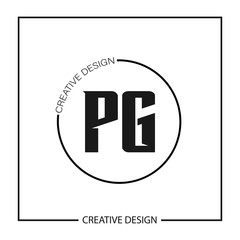 Initial PG Letter Logo Template Design