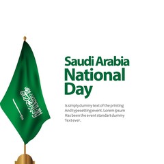 Saudi Arabia National Day Vector Template Design Illustration