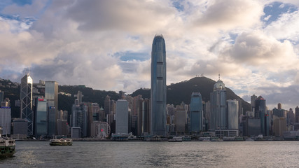 Fototapeta premium Hong Kong - August 17, 2018 : Evening streets of Hong Kong